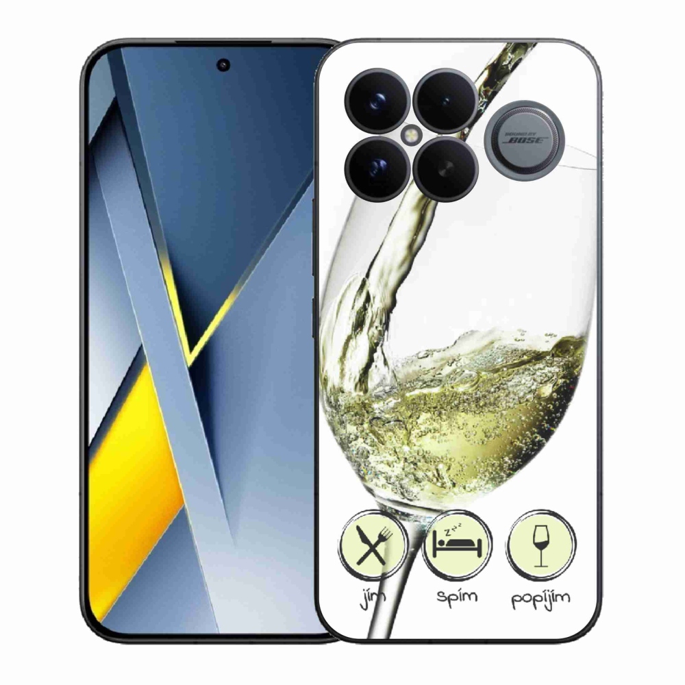 Gél borítás mmCase a Xiaomi Poco F8 Ultra készülékhez - borospohár fehér