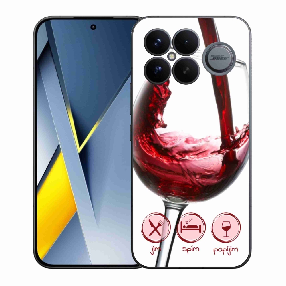 Gél borítás mmCase a Xiaomi Poco F8 Ultra készülékhez - borospohár piros