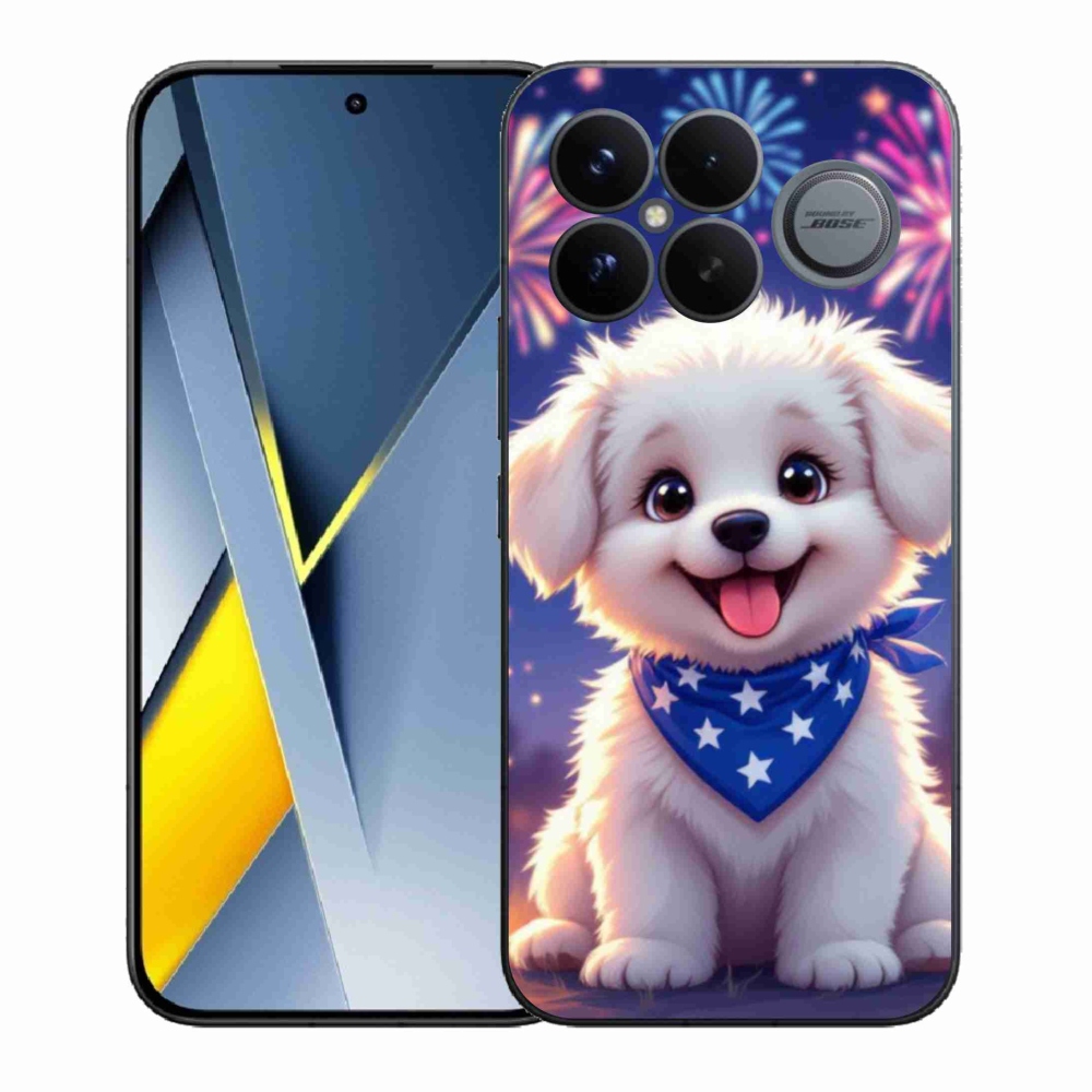 Gél borítás mmCase a Xiaomi Poco F8 Ultra számára - ünnepi kölyökkutya