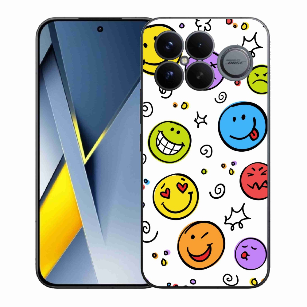 Gél borítás mmCase a Xiaomi Poco F8 Ultra számára - smiley-k
