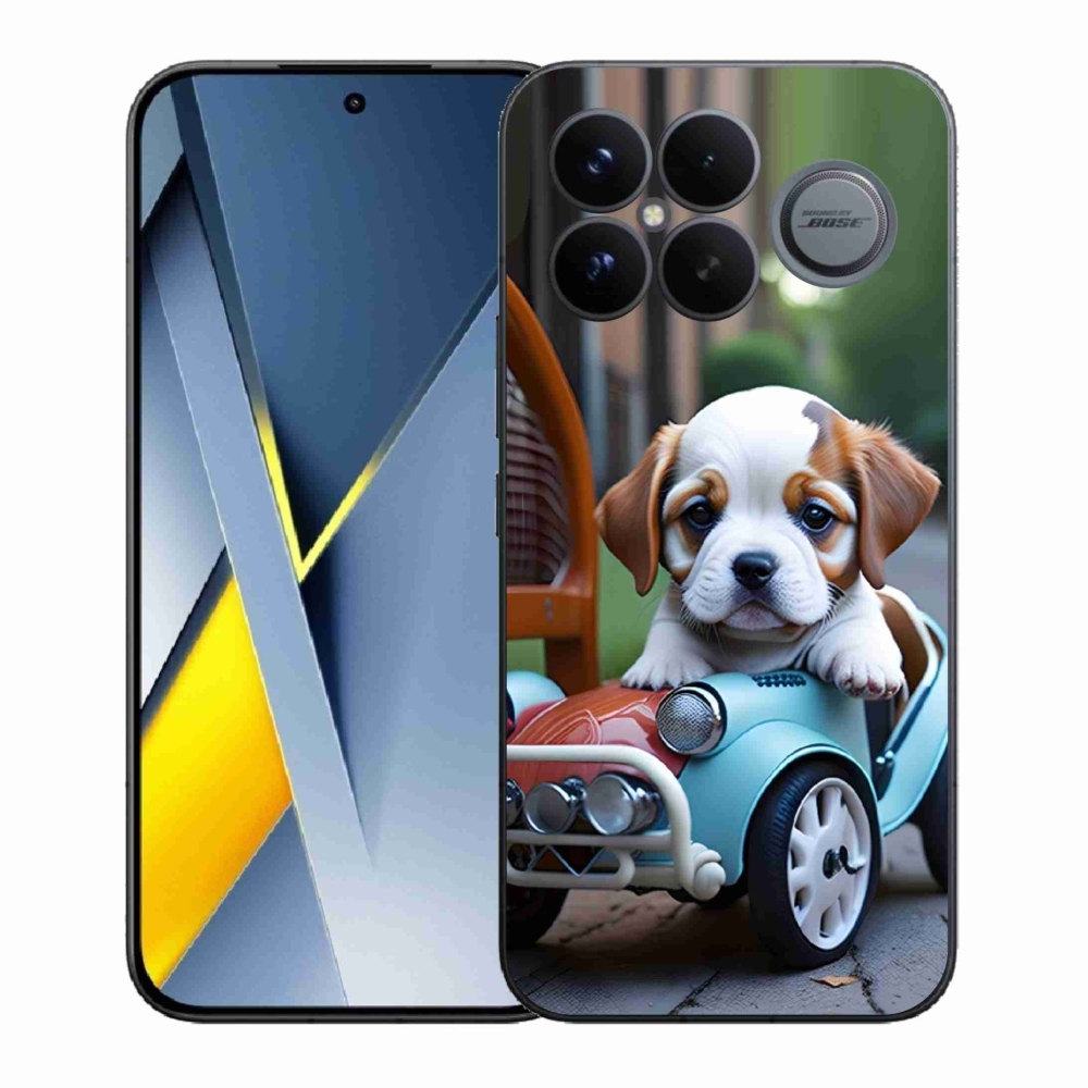 Gél borítás mmCase a Xiaomi Poco F8 Ultra - kiskutya retro autóban