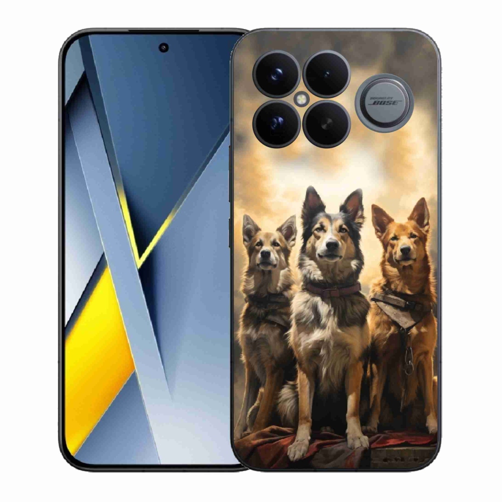 Gél borítás mmCase a Xiaomi Poco F8 Ultra számára - három kutya