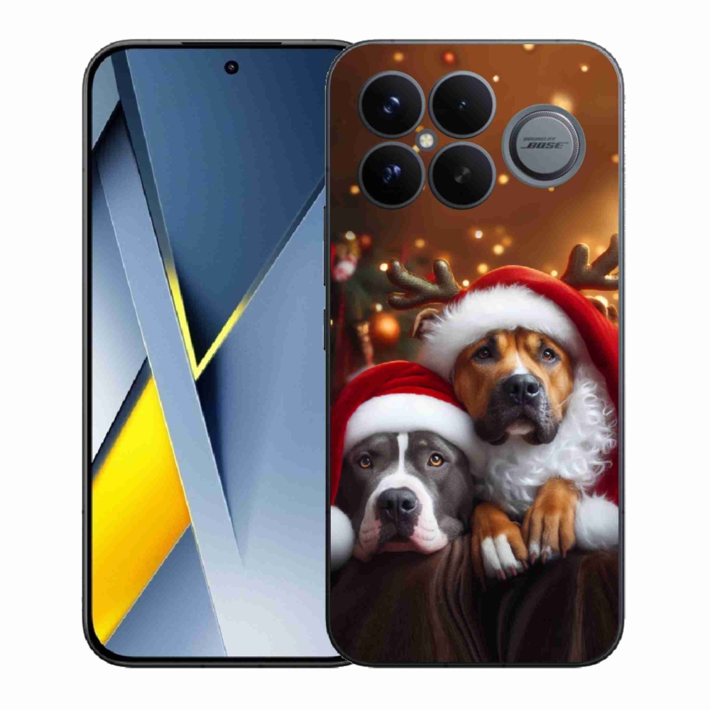 Gél borítás mmCase a Xiaomi Poco F8 Ultra számára - Karácsonyi kutyák
