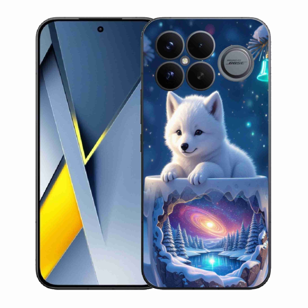 Gél borítás mmCase a Xiaomi Poco F8 Ultra számára - karácsonyi kölyökkutya