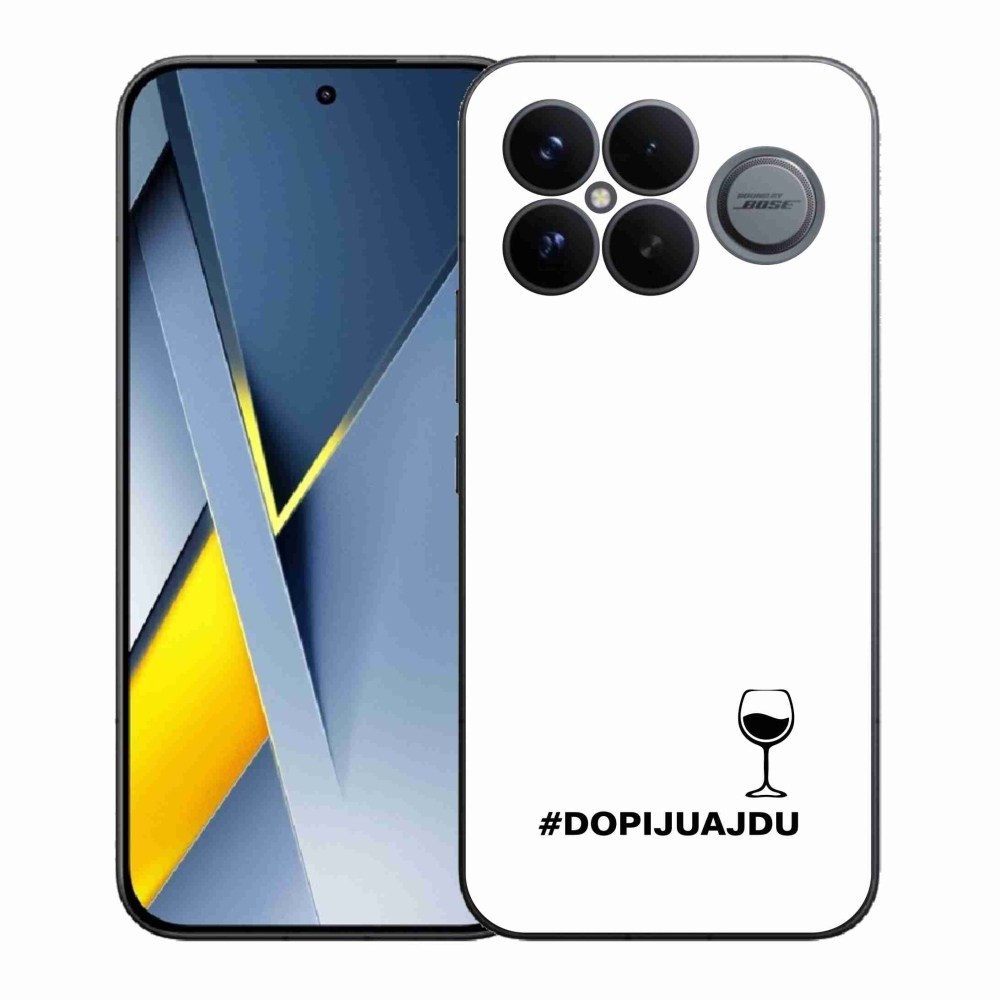 Gél borítás mmCase a Xiaomi Poco F8 Ultra számára - bor motívum fehér háttérrel