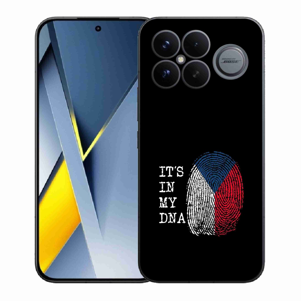 Gél borító mmCase a Xiaomi Poco F8 Ultra - zászló ujjlenyomat fekete háttérrel