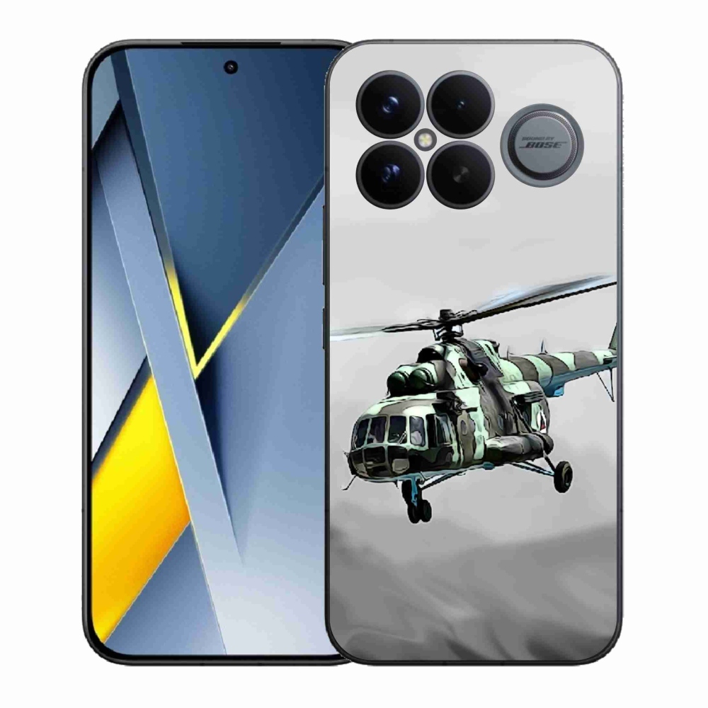 Gél borítás mmCase a Xiaomi Poco F8 Ultra számára - katonai helikopter
