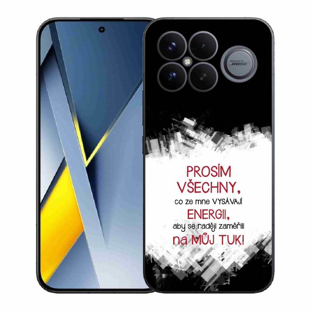 Gél borító mmCase a Xiaomi Poco F8 Ultra számára - vicces szöveg 1 piros