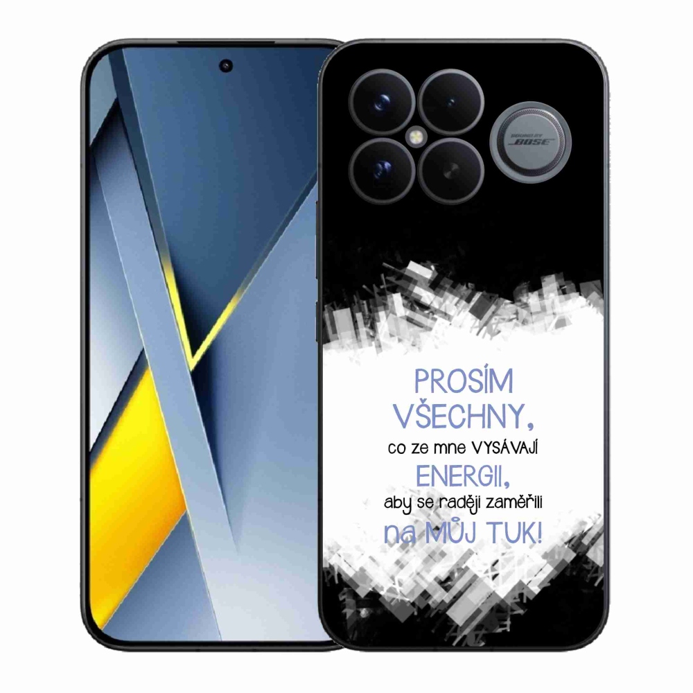 Gél borító mmCase a Xiaomi Poco F8 Ultra - vicces szöveg 1 kék