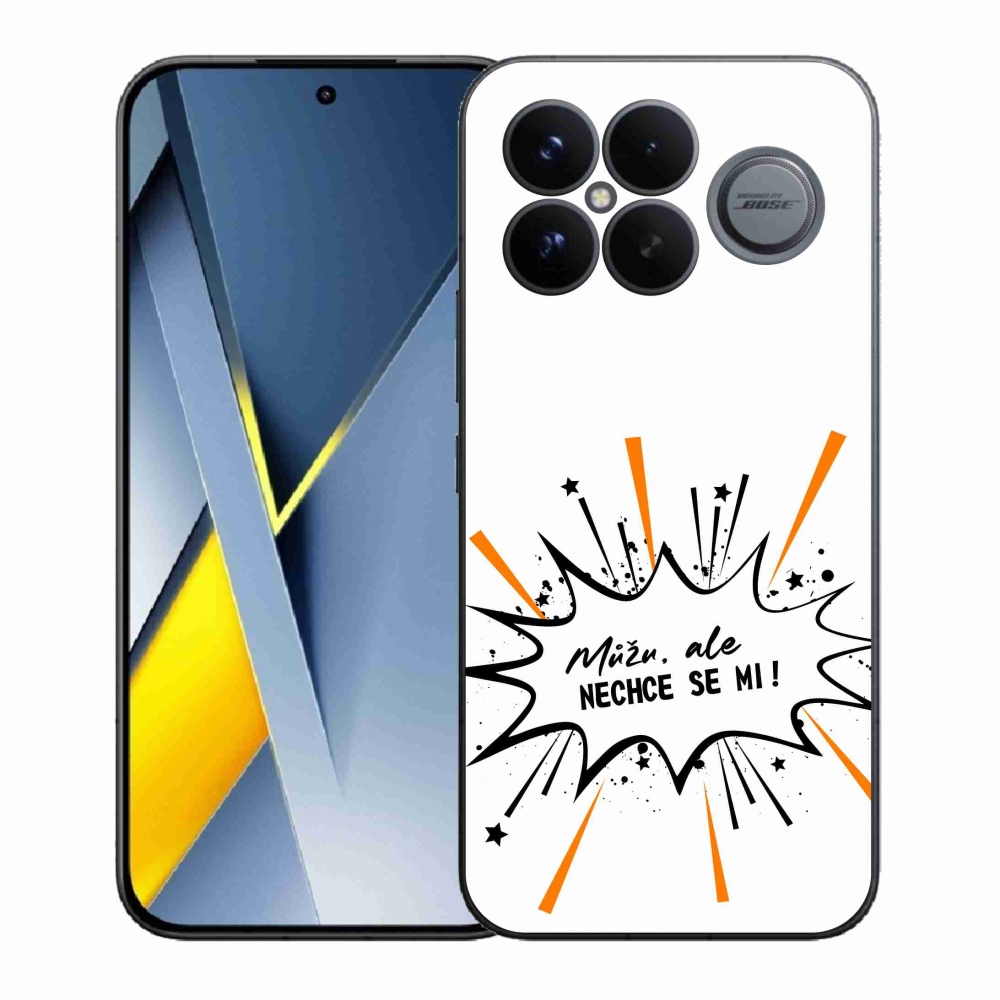 Gél borító mmCase a Xiaomi Poco F8 Ultra számára - vicces szöveg 11 fehér háttér