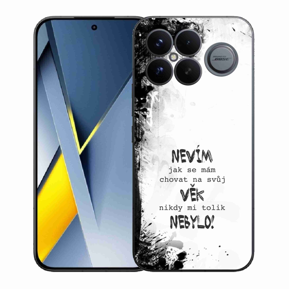 Gél borító mmCase a Xiaomi Poco F8 Ultra számára - vicces szöveg 14 fehér háttér