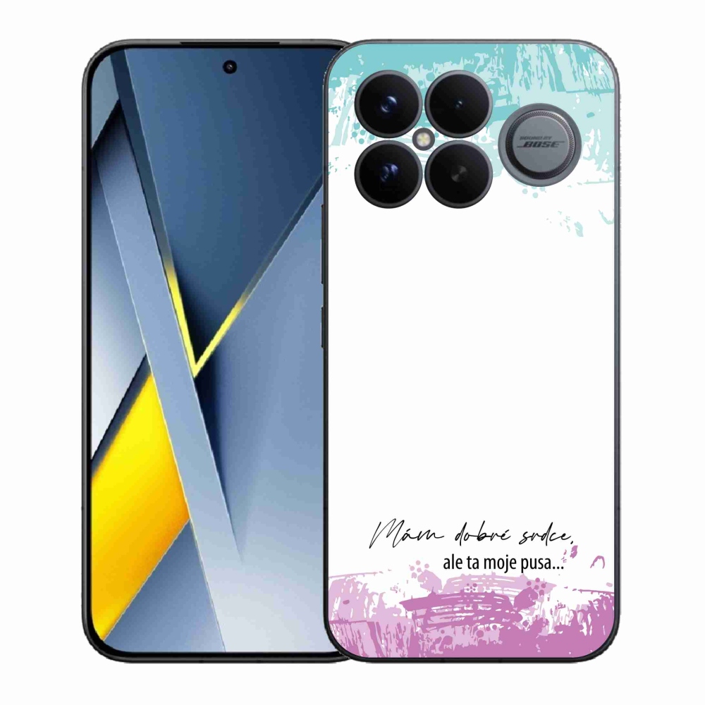 Gél borító mmCase a Xiaomi Poco F8 Ultra számára - vicces szöveg 3 fehér háttér