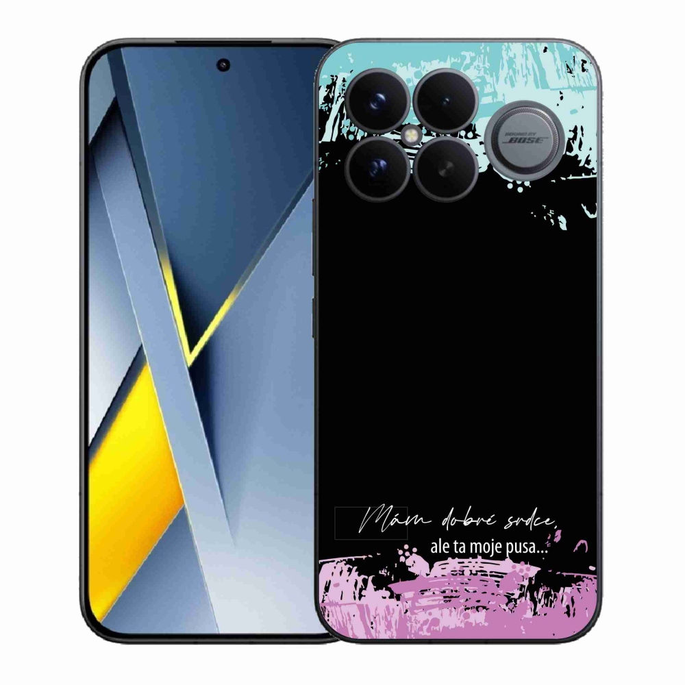 Gél borító mmCase a Xiaomi Poco F8 Ultra számára - vicces szöveg 3 fekete háttérrel