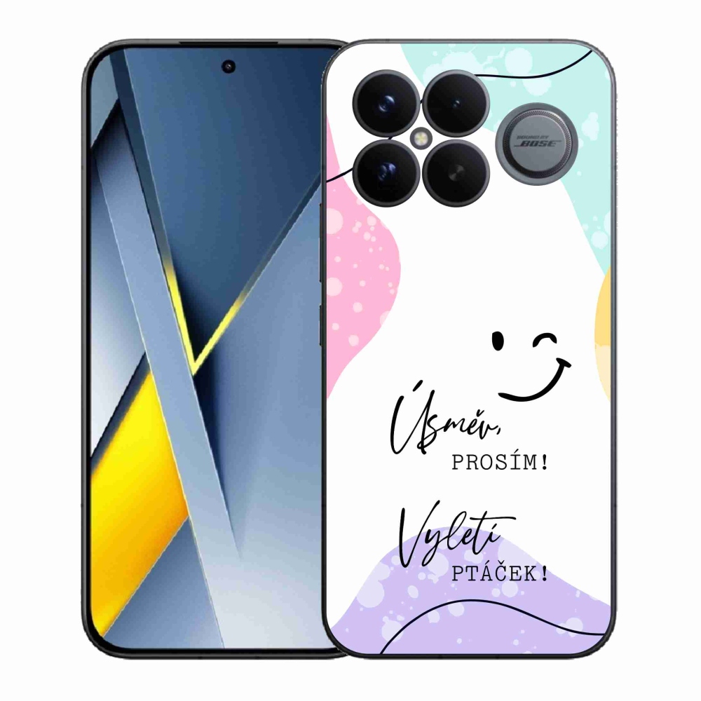 Gél borító mmCase a Xiaomi Poco F8 Ultra számára - vicces szöveg 4 fehér háttérrel