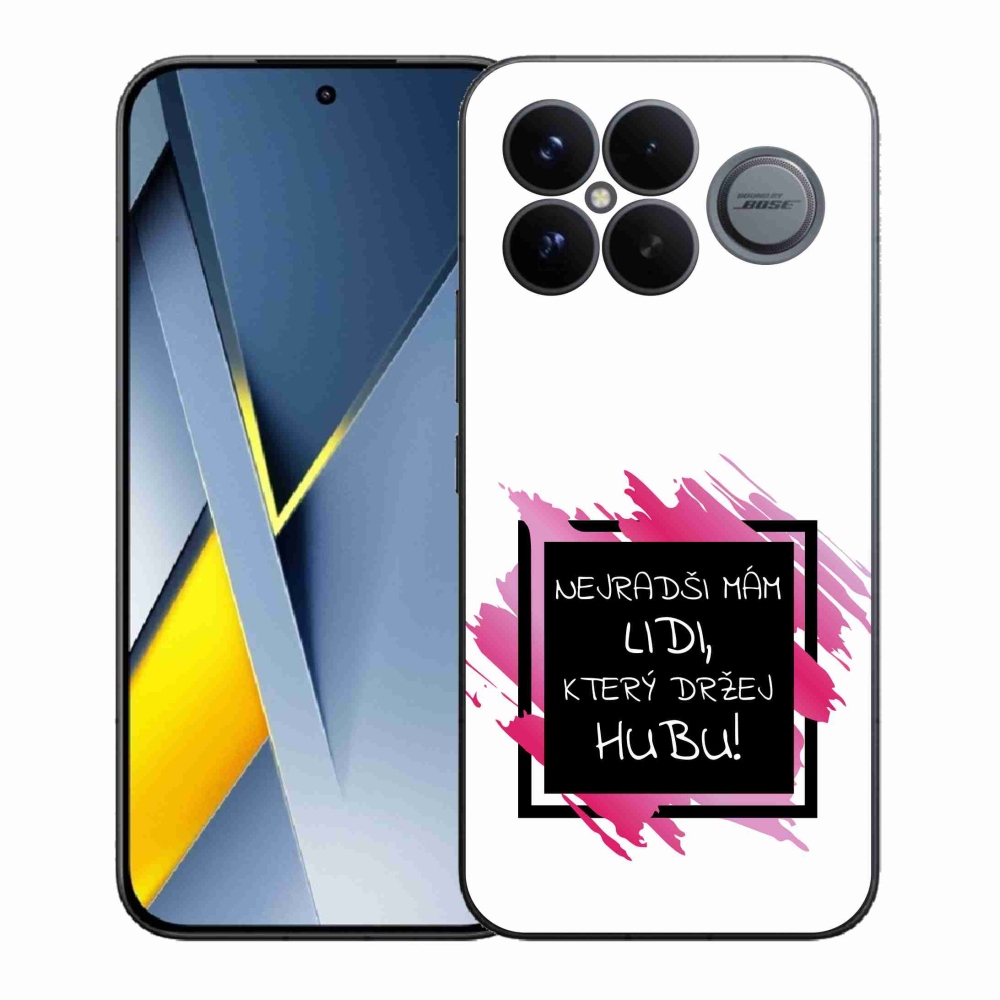 Gél borító mmCase a Xiaomi Poco F8 Ultra számára - vicces szöveg 7 fekete és fehér háttérrel