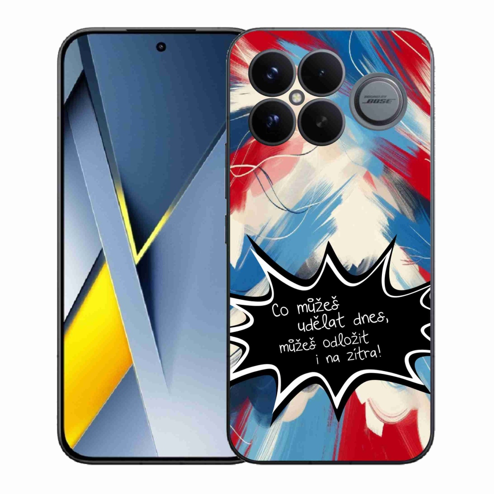 Gél borító mmCase a Xiaomi Poco F8 Ultra számára - vicces szöveg 9 fekete háttér