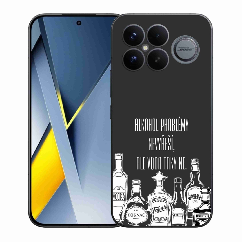 Gél borító mmCase a Xiaomi Poco F8 Ultra számára - vicces szöveg fekete háttérrel