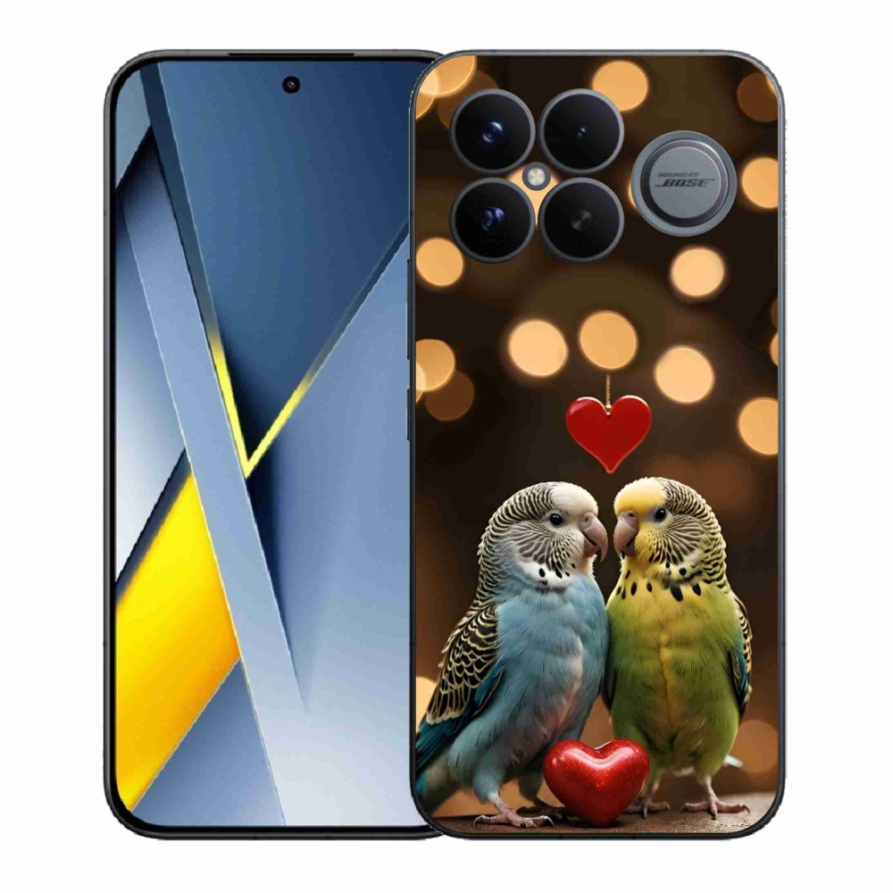 Gél borítás mmCase a Xiaomi Poco F8 Ultra számára - szerelmes papagájok