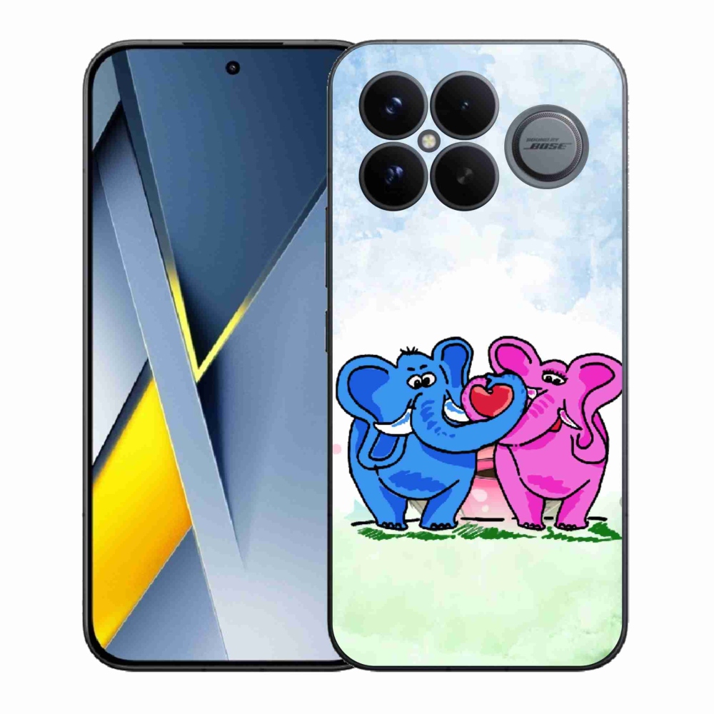 Gél borítás mmCase a Xiaomi Poco F8 Ultra számára - szerelmes elefántok