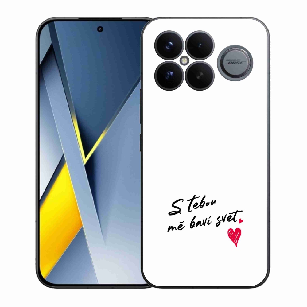 Gél borító mmCase a Xiaomi Poco F8 Ultra számára - szerelem szöveg 1 fehér háttér