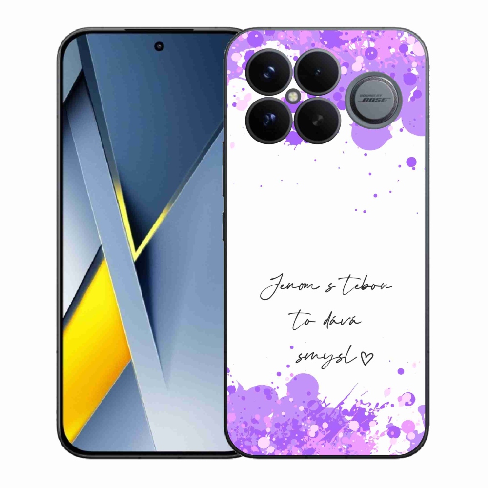 Gél borító mmCase a Xiaomi Poco F8 Ultra számára - szerelmes szöveg fehér háttérrel