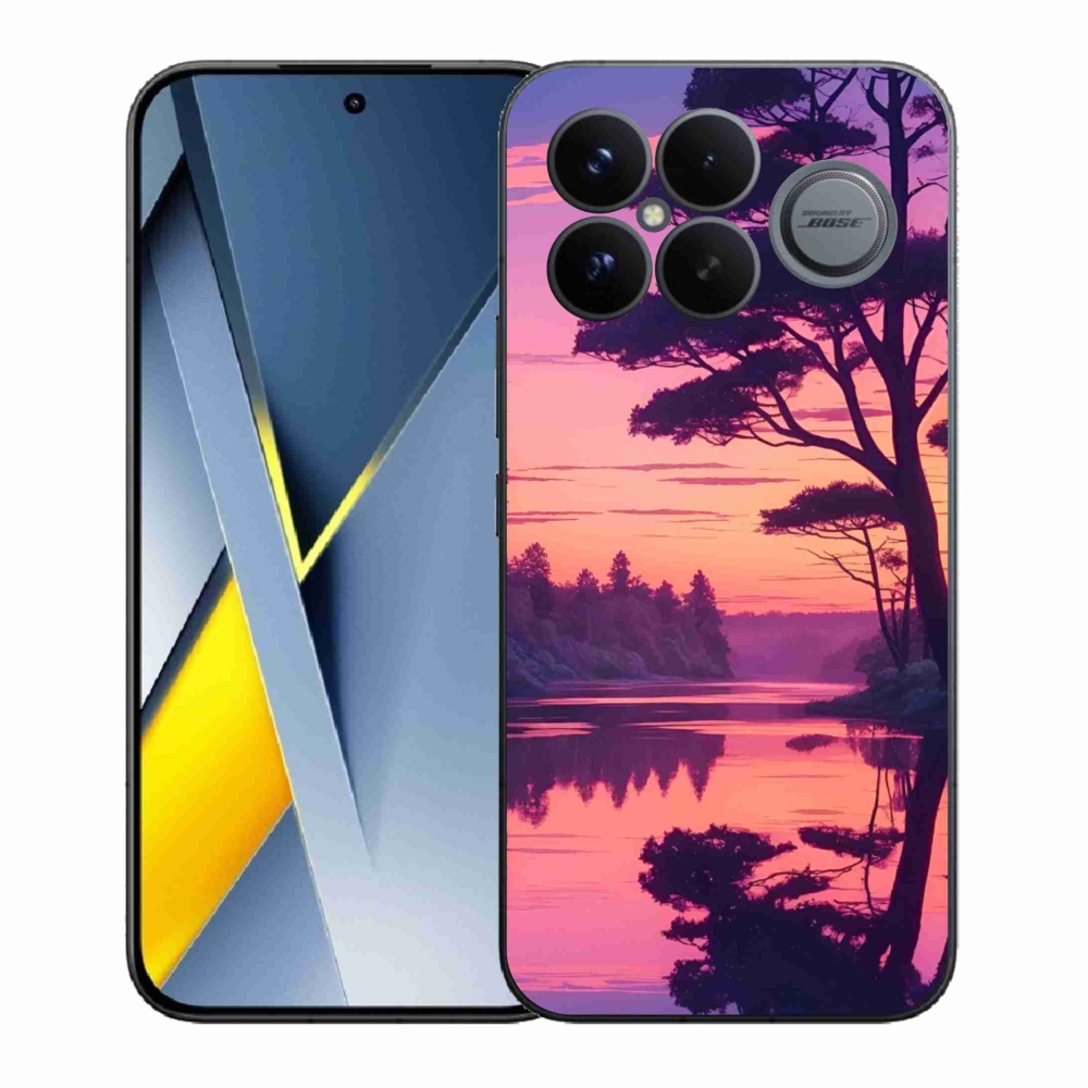 Gél borítás mmCase a Xiaomi Poco F8 Ultra számára - naplemente a tó felett