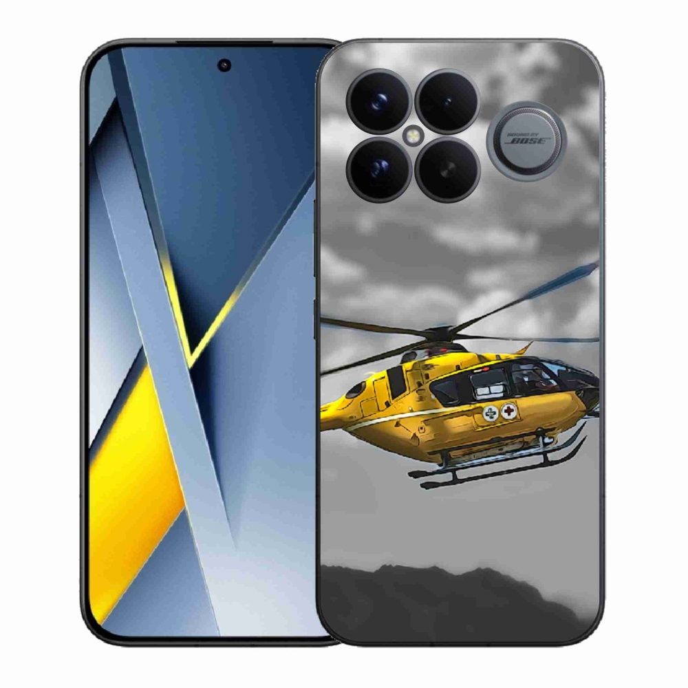 Gél borítás mmCase a Xiaomi Poco F8 Ultra számára - sárga helikopter