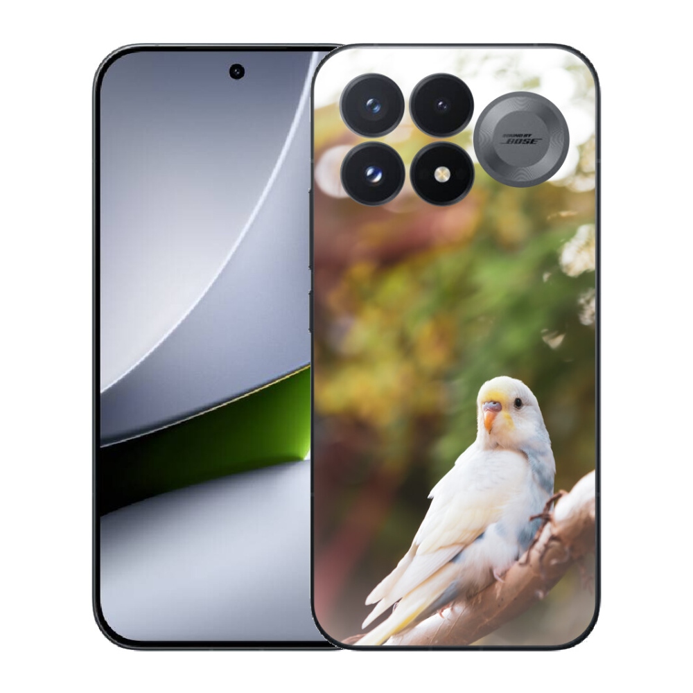 mmCase géltok a Xiaomi Poco F9 Pro 5G-hez – fehér papagáj