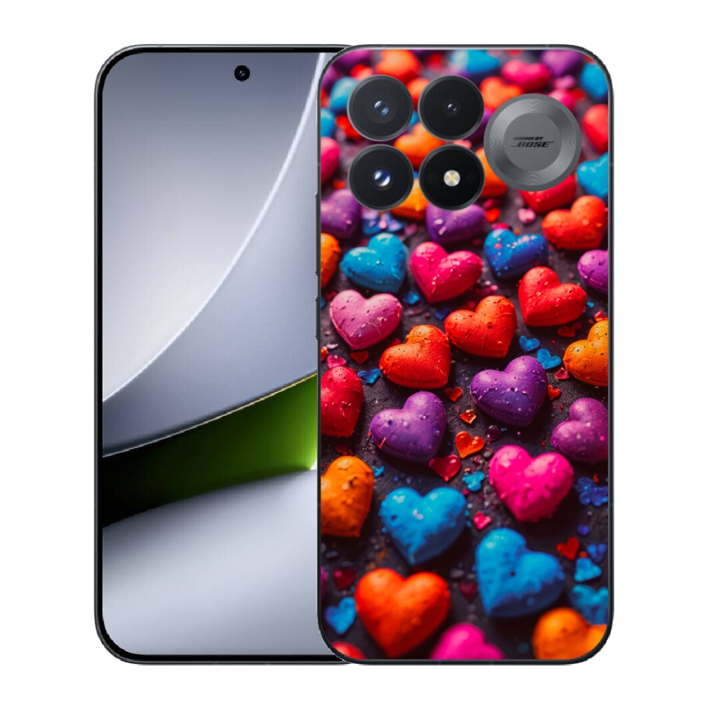 mmCase gélhuzat a Xiaomi Poco F9 Pro 5G-hez – színes szívek