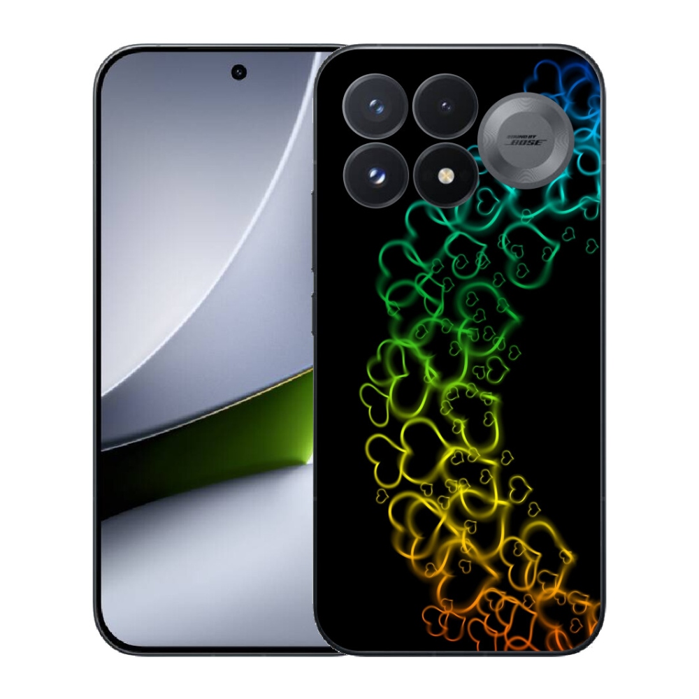 mmCase géltok a Xiaomi Poco F9 Pro 5G-hez – színes szívecskékkel
