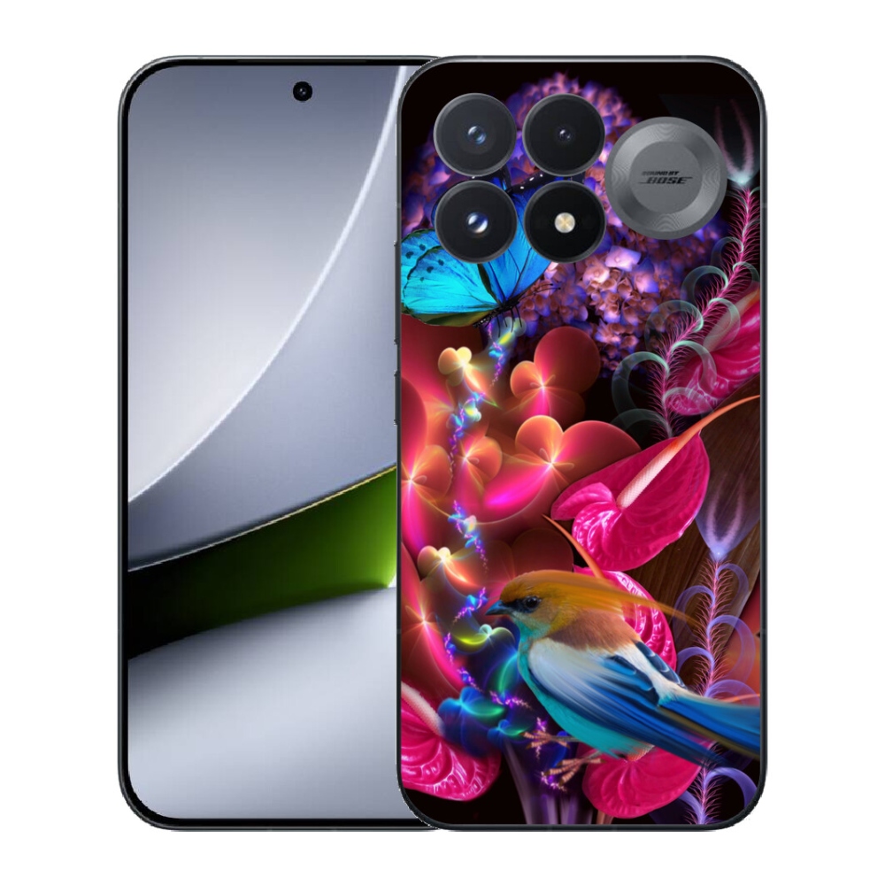 mmCase géltok a Xiaomi Poco F9 Pro 5G-hez – színes virágok
