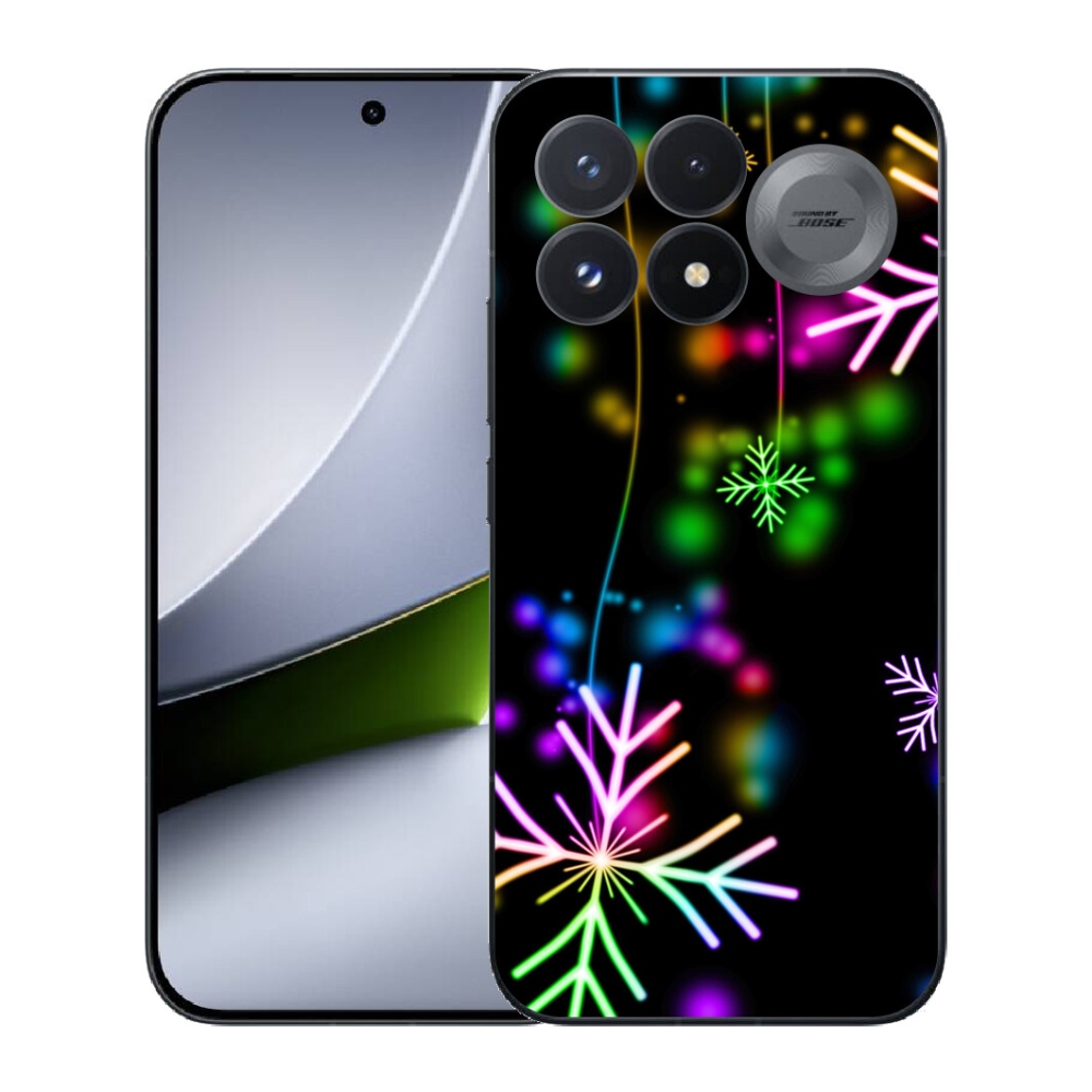 mmCase gélhuzat a Xiaomi Poco F9 Pro 5G-hez – színes hópelyhek