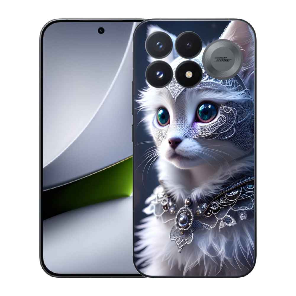 mmCase gél tok a Xiaomi Poco F9 Pro 5G-hez – fehér macska