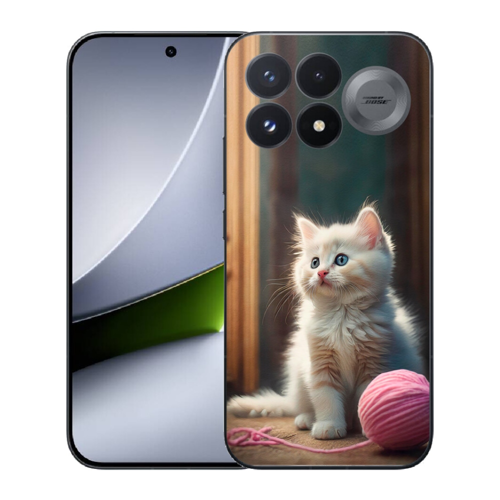 mmCase gél tok a Xiaomi Poco F9 Pro 5G-hez – fehér cica 2