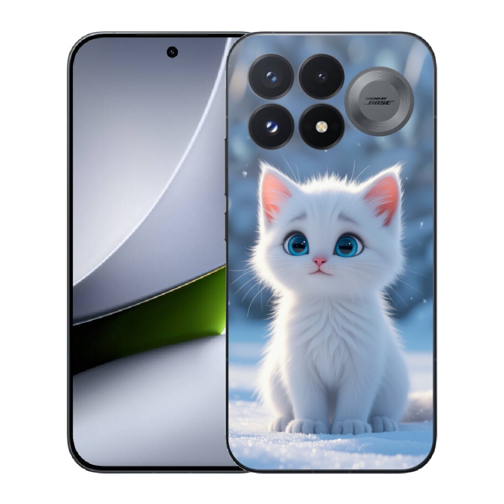 mmCase gél tok a Xiaomi Poco F9 Pro 5G-hez – fehér cica 3
