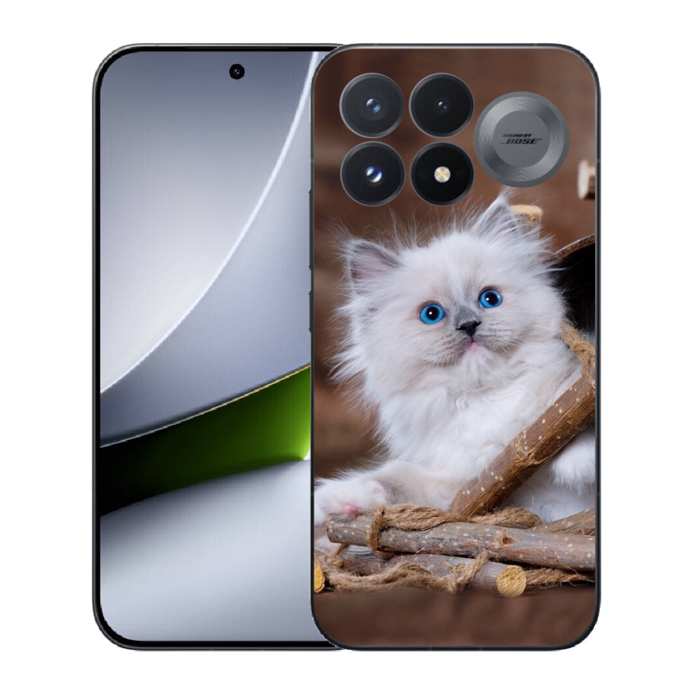 mmCase gél tok a Xiaomi Poco F9 Pro 5G-hez – fehér cica