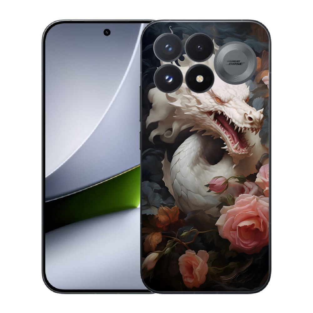 mmCase gél tok a Xiaomi Poco F9 Pro 5G-hez – fehér sárkány