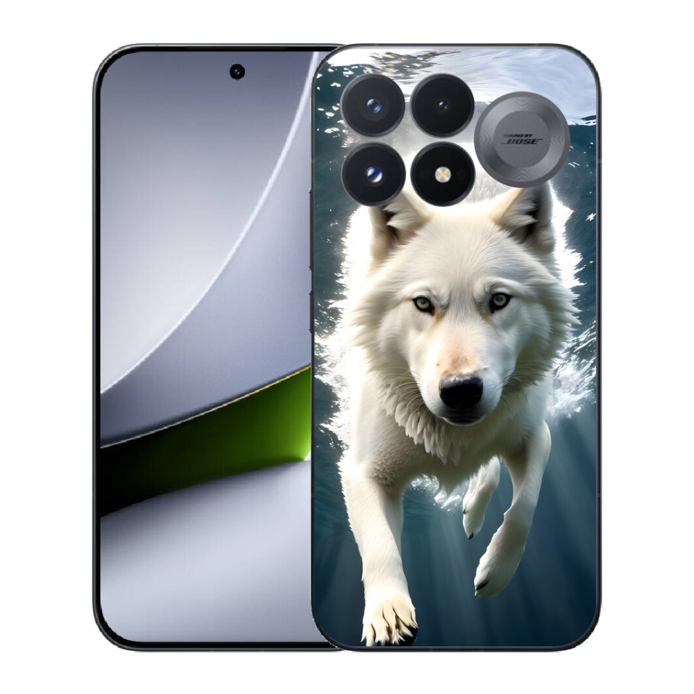 mmCase gél tok a Xiaomi Poco F9 Pro 5G-hez – fehér farkas