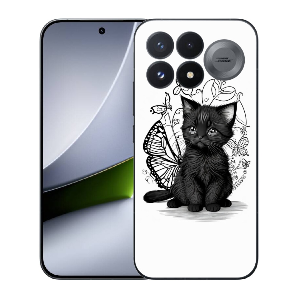 mmCase géltok a Xiaomi Poco F9 Pro 5G-hez – fekete cica