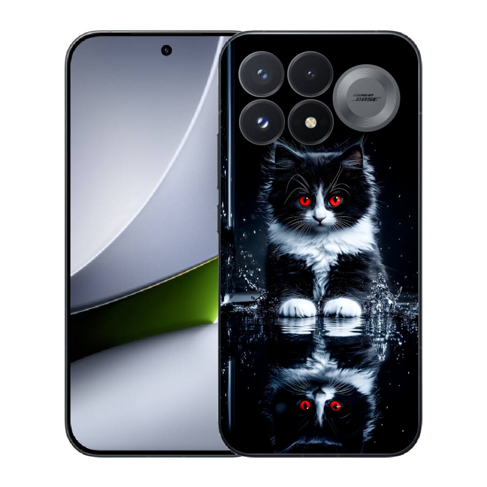 mmCase gél tok a Xiaomi Poco F9 Pro 5G-hez – fekete-fehér cica