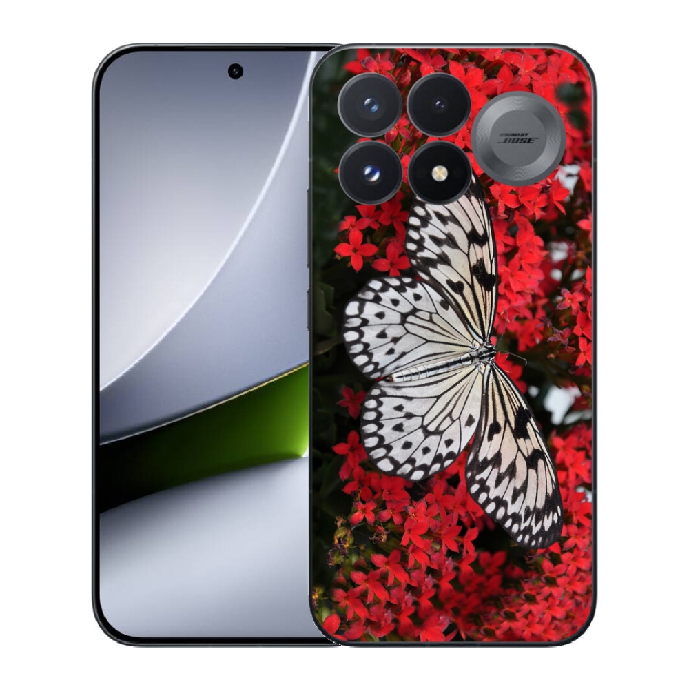 mmCase gél tok a Xiaomi Poco F9 Pro 5G-hez – fekete-fehér pillangó 1