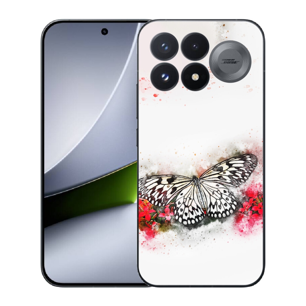 mmCase géltok a Xiaomi Poco F9 Pro 5G-hez – fekete-fehér pillangó