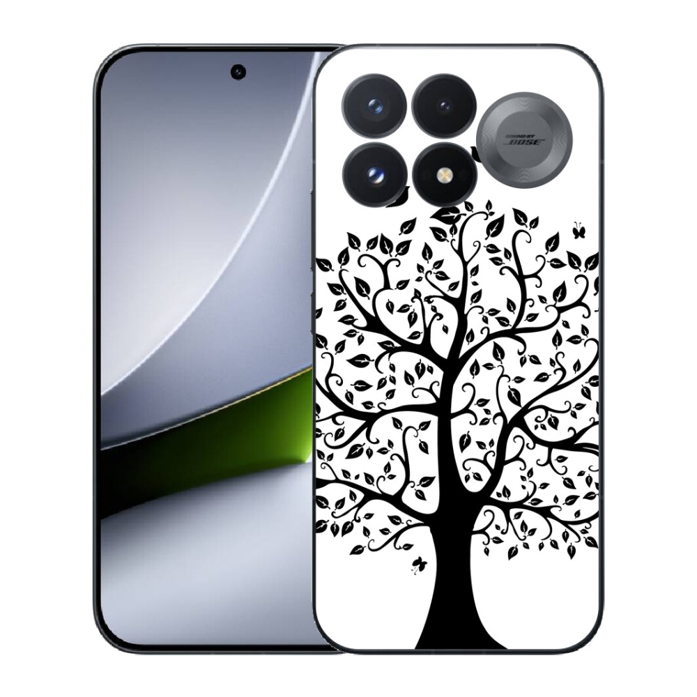 mmCase géltok a Xiaomi Poco F9 Pro 5G-hez – fekete-fehér fa