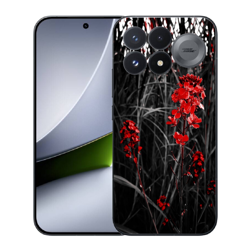 mmCase géltok a Xiaomi Poco F9 Pro 5G-hez – vörös növényminta
