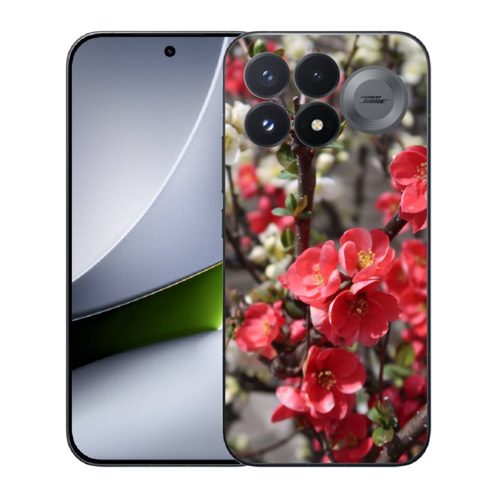 mmCase gél tok a Xiaomi Poco F9 Pro 5G-hez – piros virágok