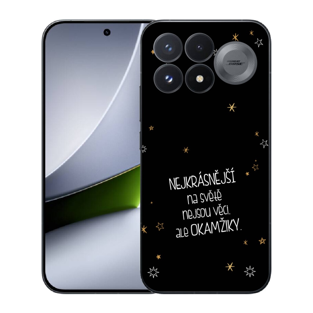 mmCase géltok a Xiaomi Poco F9 Pro 5G-hez – idézet 4, fekete háttérrel