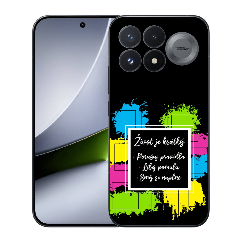 mmCase géltok a Xiaomi Poco F9 Pro 5G-hez – idézet 5, fekete háttérrel