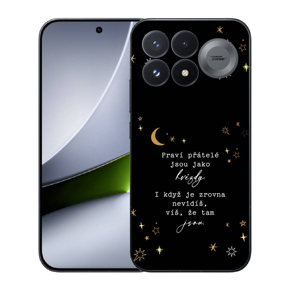 mmCase géltok a Xiaomi Poco F9 Pro 5G-hez – idézet 6, fekete háttérrel