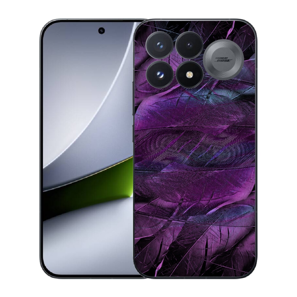 mmCase géltok a Xiaomi Poco F9 Pro 5G-hez – lila tollak