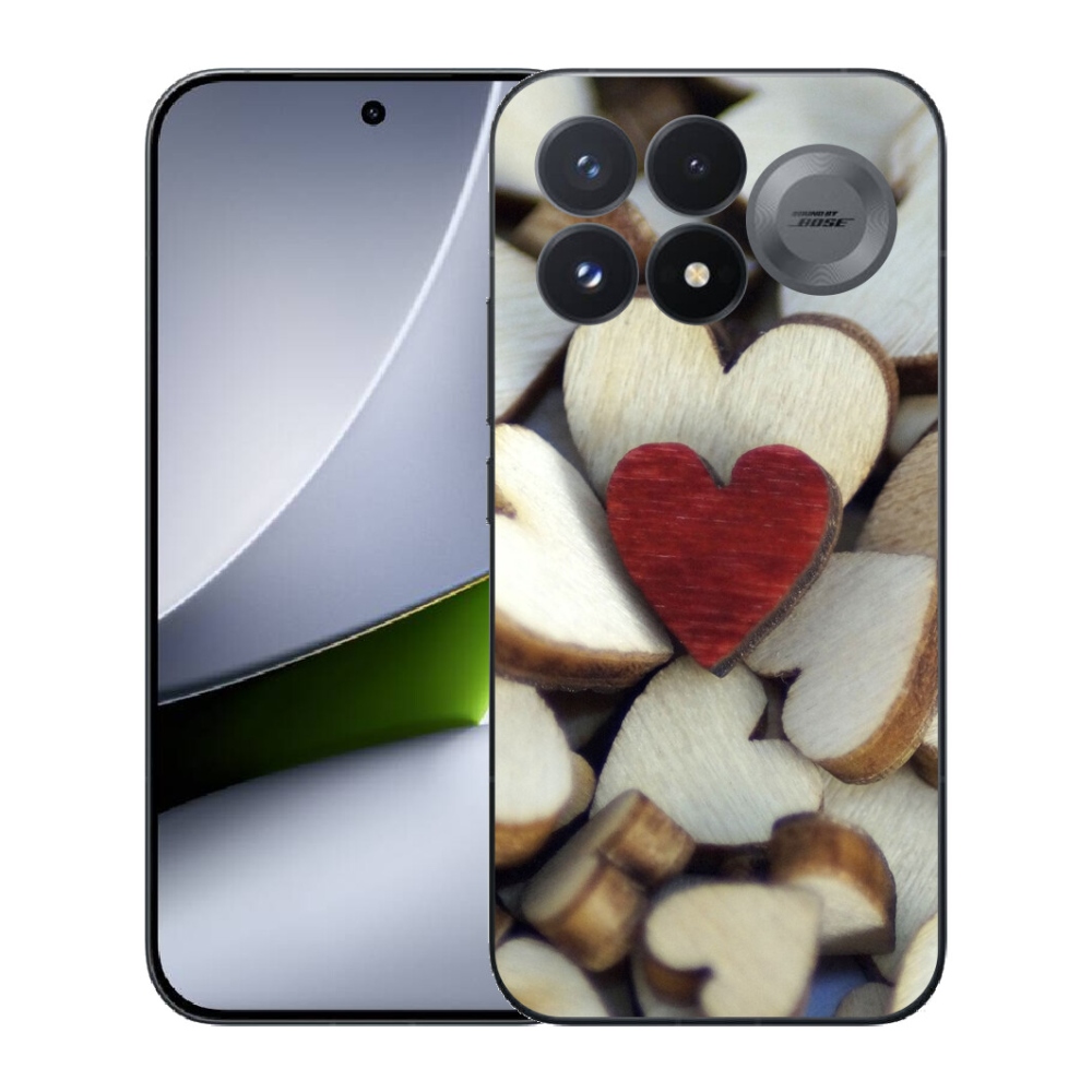 mmCase géltok a Xiaomi Poco F9 Pro 5G-hez – gravírozott piros szív 